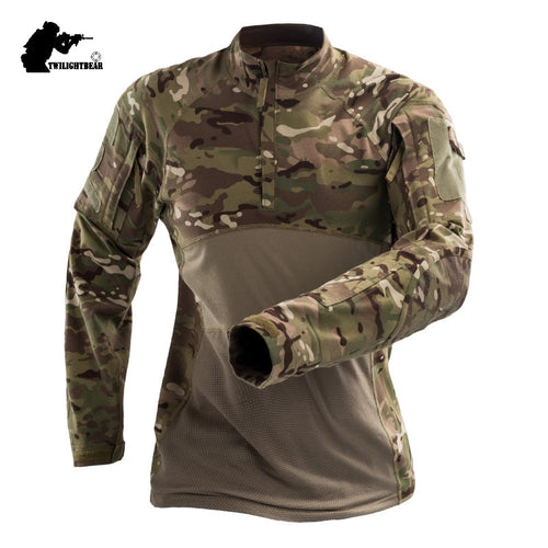 Military Mens Camouflage Tactical T Shirt